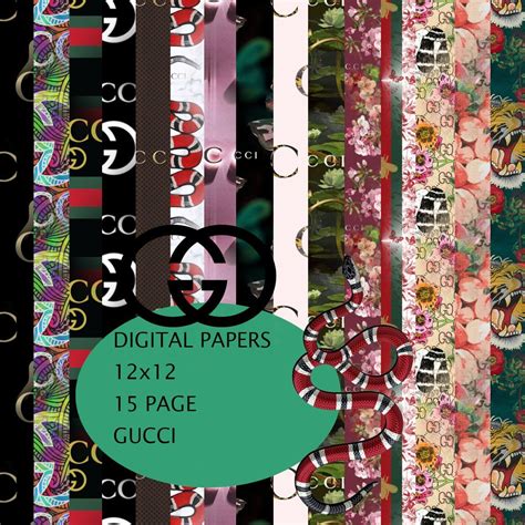 gucci print digital paper|gucci wrapping paper.